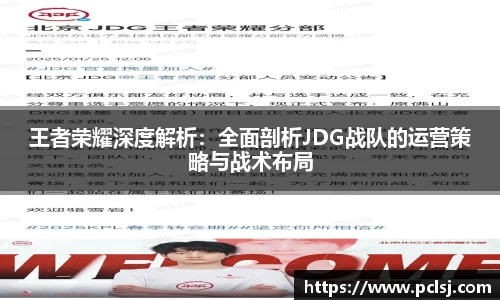 王者荣耀深度解析：全面剖析JDG战队的运营策略与战术布局